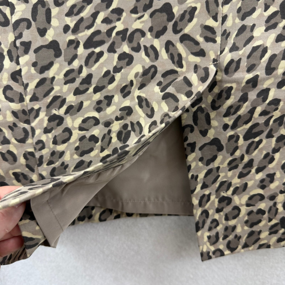 NWOT Ann Taylor Loft Animal Print Cotton Pencil Lined Skirt Sz 8 Boho Festival‎ - Picture 6 of 7